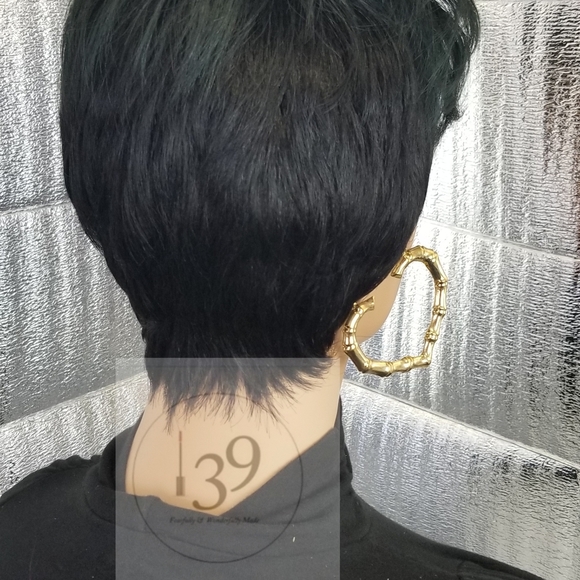 Sexy green ombre pixie wig